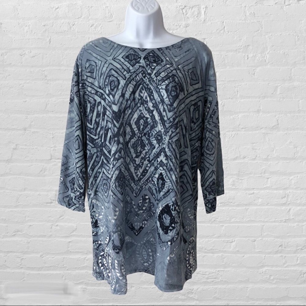 Jones New York 3/4Sleeve Round Neck Tunic Sweater